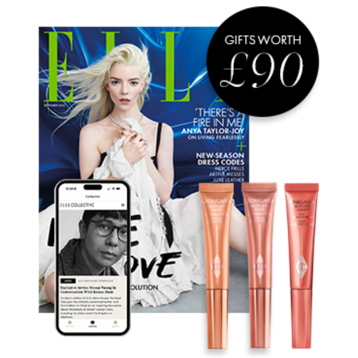 Get 3 Charlotte Tilbury Beauty Light Wands (worth £90) With ELLE Magazine Annual Subscription