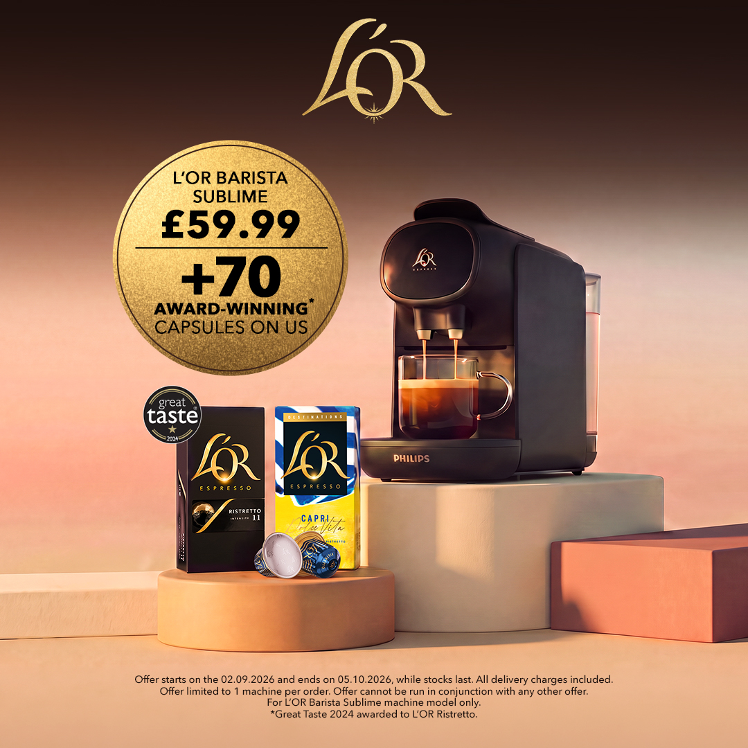 L’OR Barista Sublime £59.99 +70 Free Coffee capsules + Free Delivery