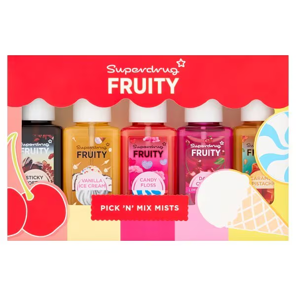Superdrug Fruity Fragrance Mist Collection Gift Set