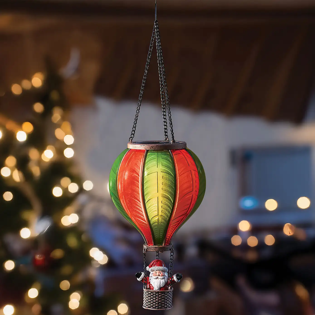 Santa Hot Air Balloon Hanging Decoration