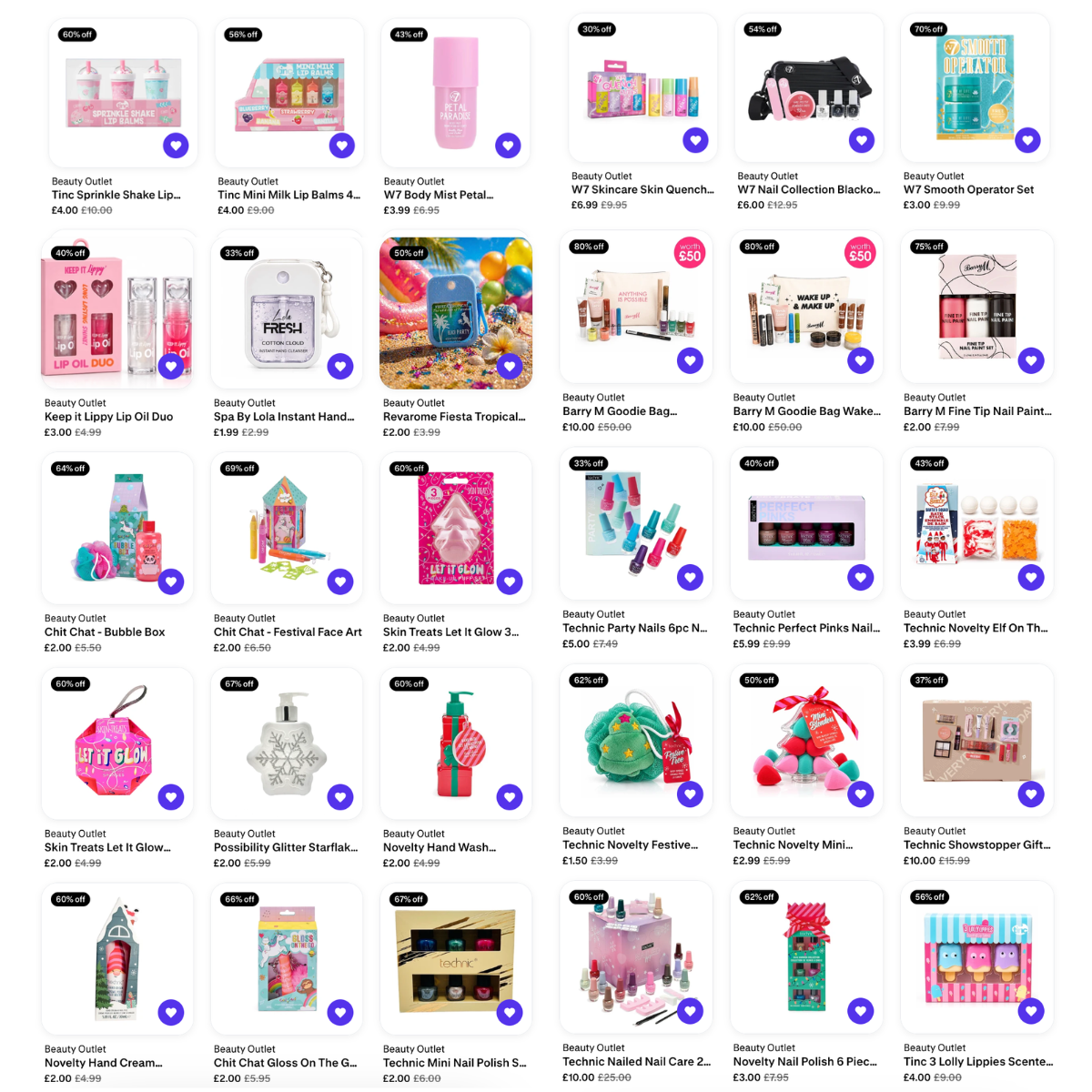 Lots Of Beauty Gifts From £2 At Beauty Outlet