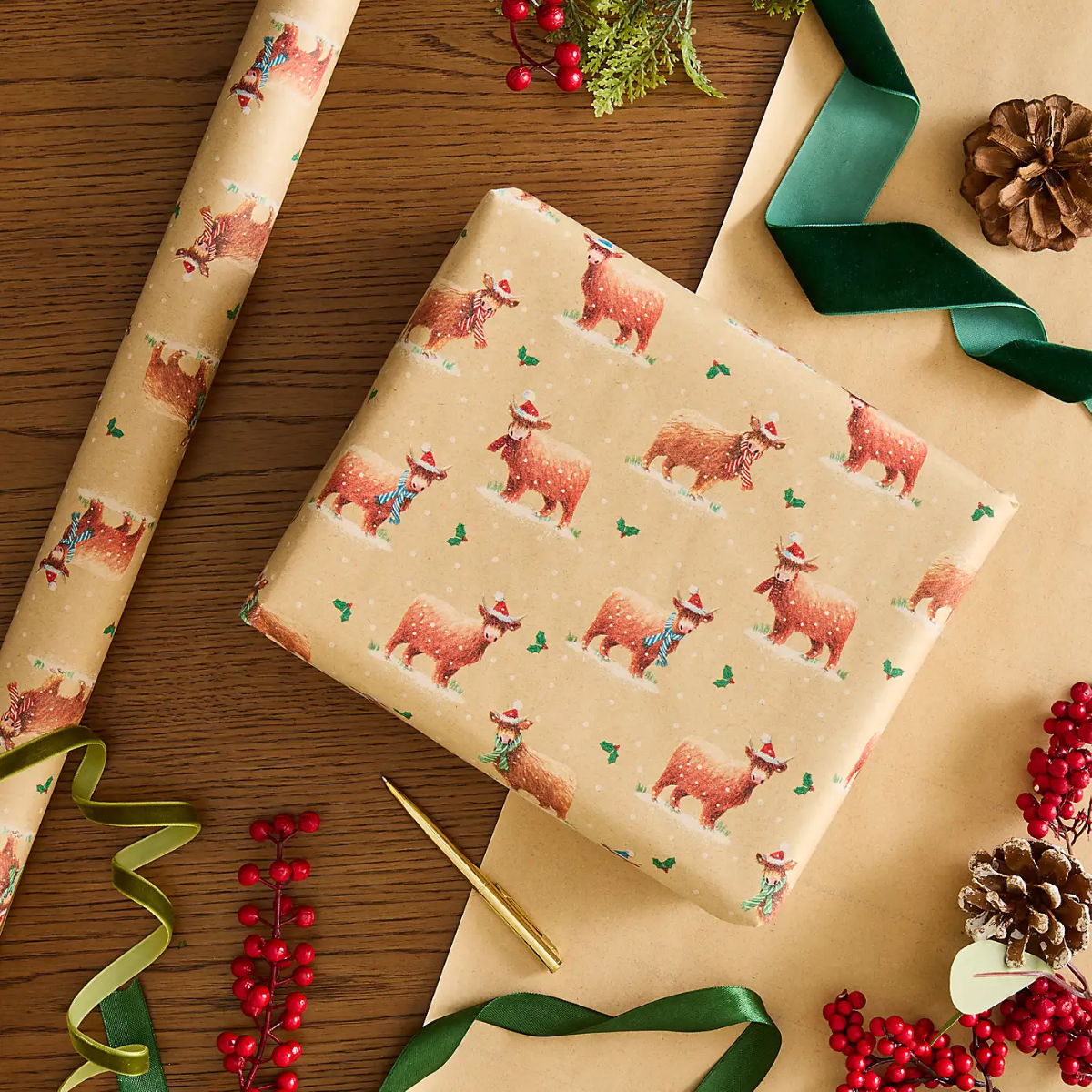 3m Highland Cows Wrapping Paper