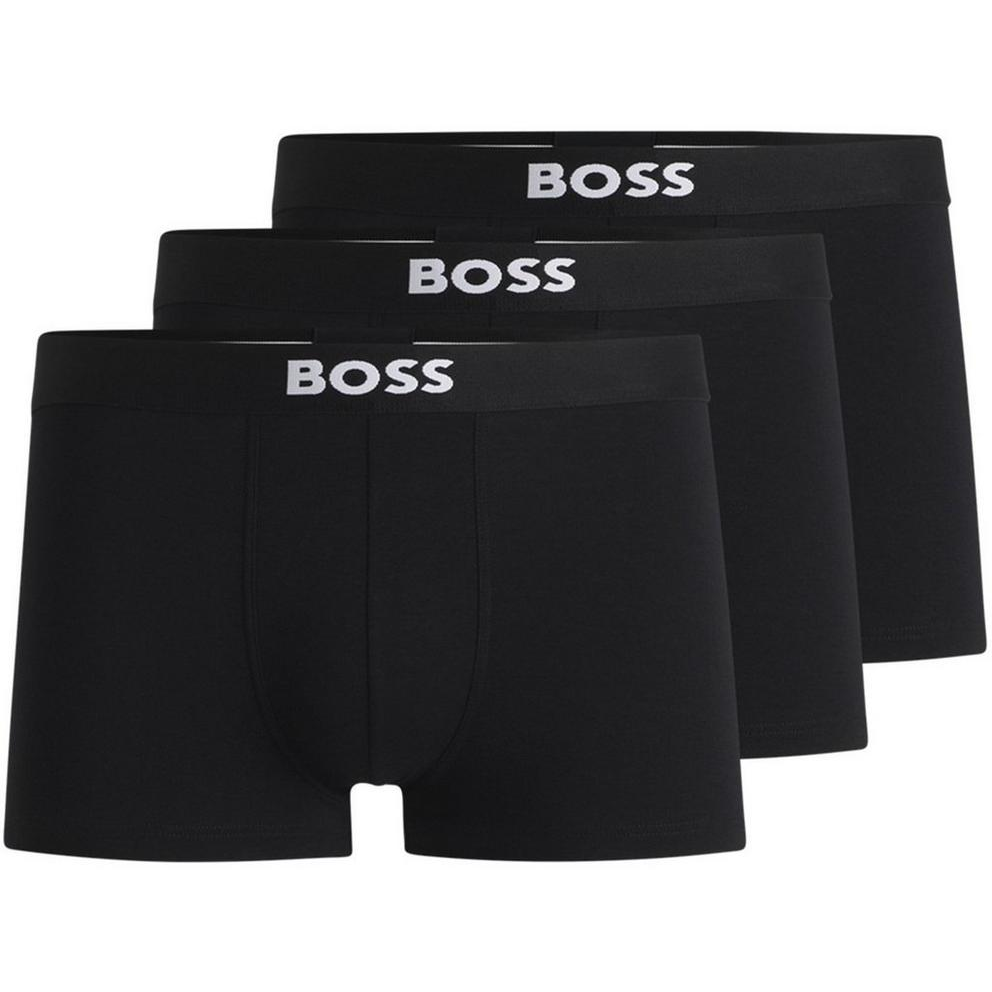 Mens BOSS 3 Pack Boxers with Logo Waistband