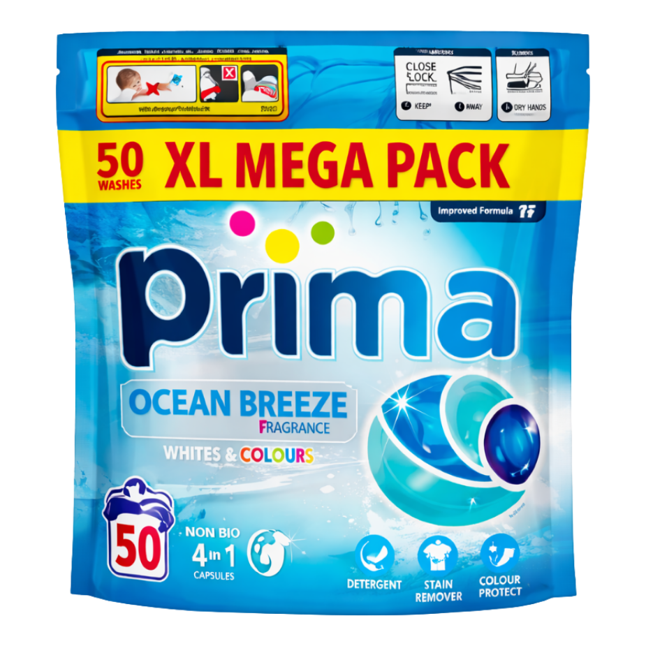 Prima Ocean Breeze 4 in 1 Laundry Pods – 50