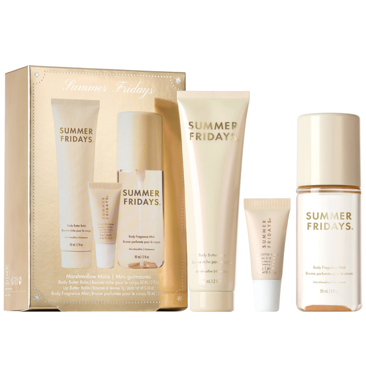 Summer Fridays Travel Body Set: Marshmallow Minis
