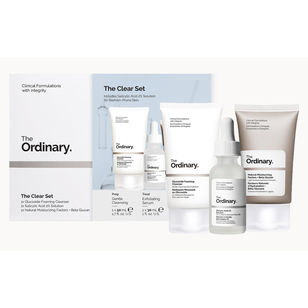The Ordinary The Clear Set for Blemish-Prone Skin with Salicylic Acid (Worth £17.60)