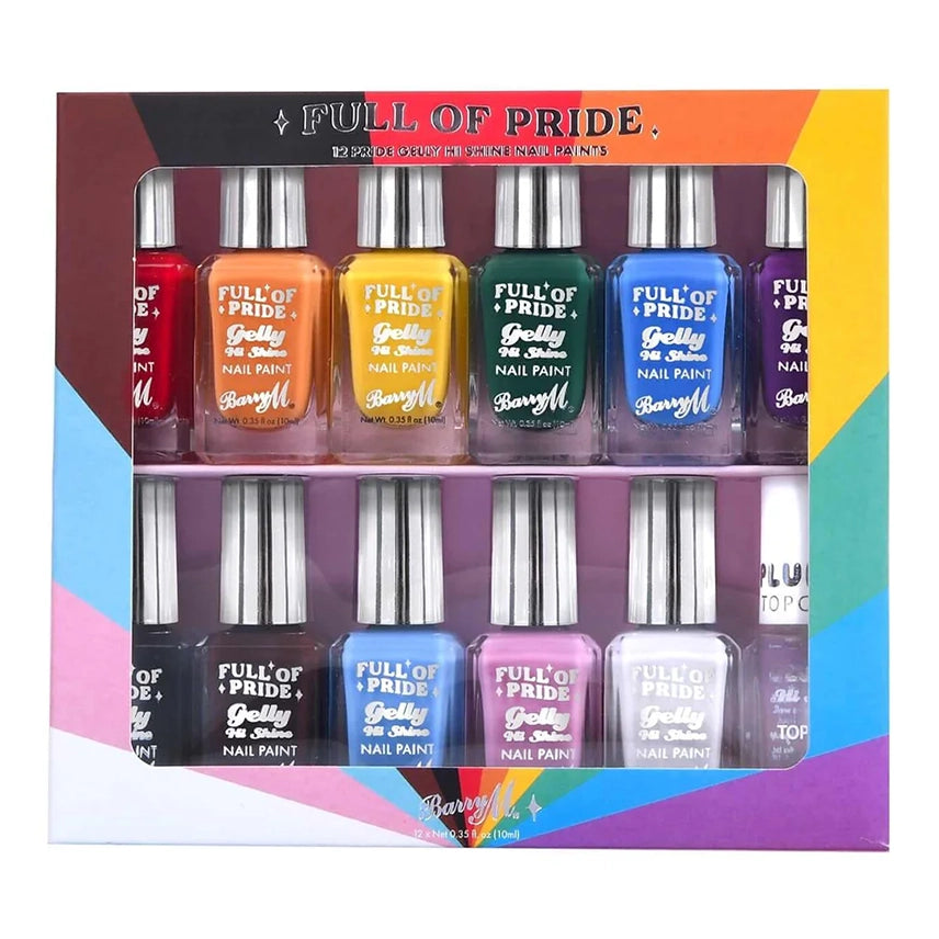 Barry M Full Of Pride 12 Pride Gelly Hi Shine Nail Paints