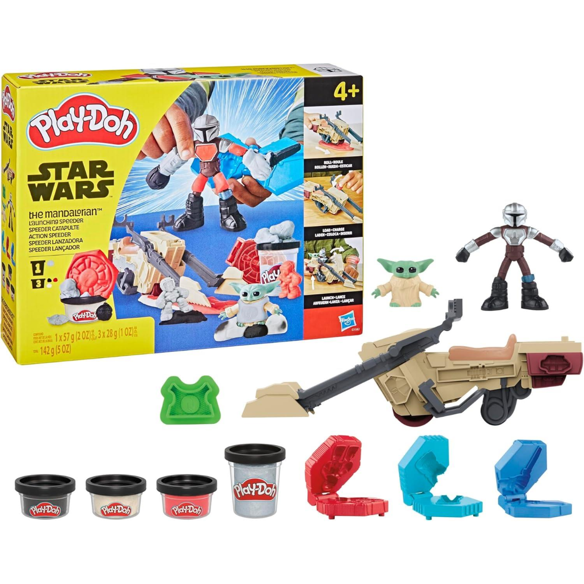 Play-Doh STAR WARS The Mandalorian Launching Speeder Playset