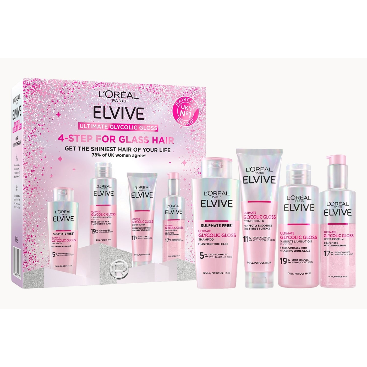 L'Oréal Paris Elvive At-Home Glossing Set (Worth £59.96)