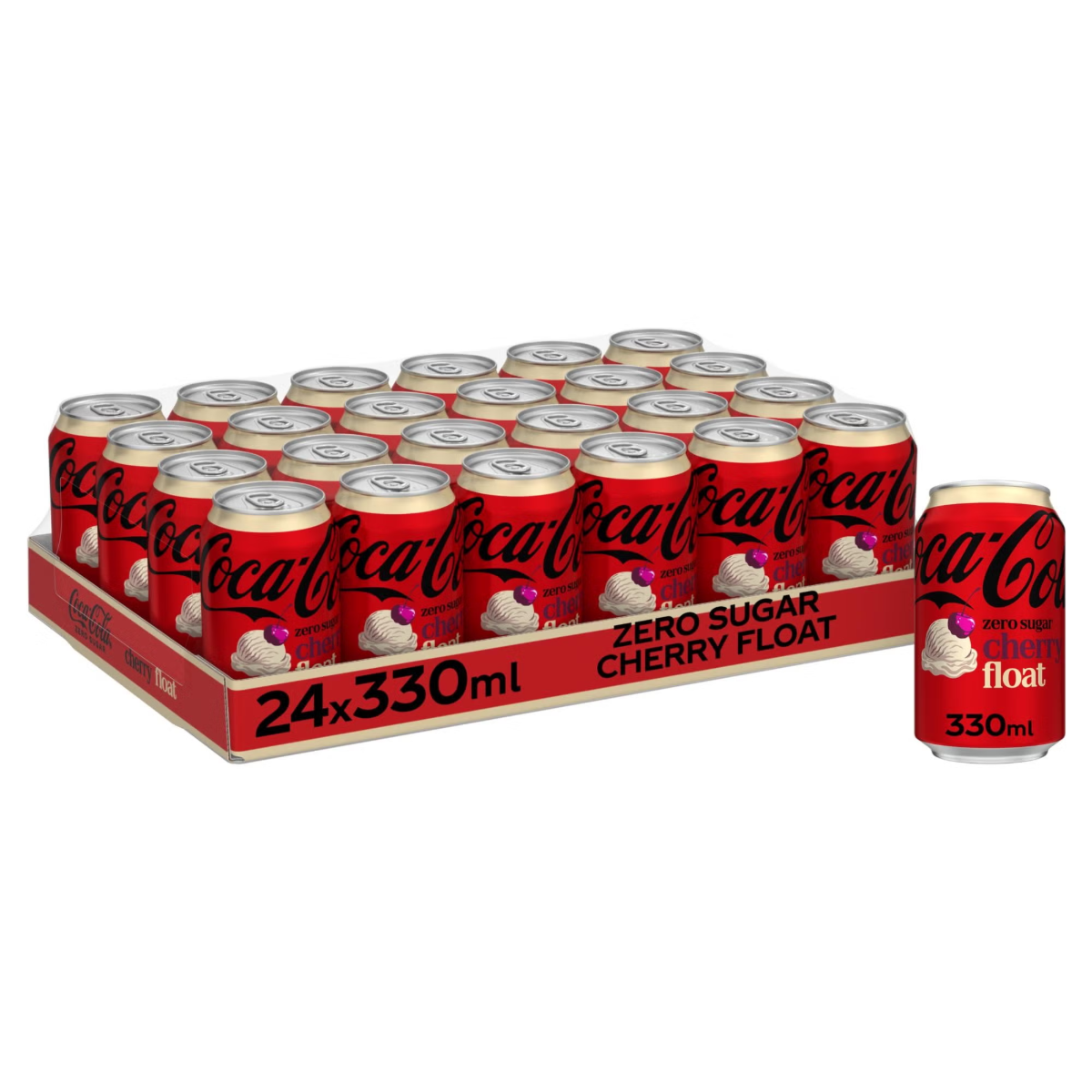 Coca Cola Coke Zero Sugar Cherry Float 24 x 330ml